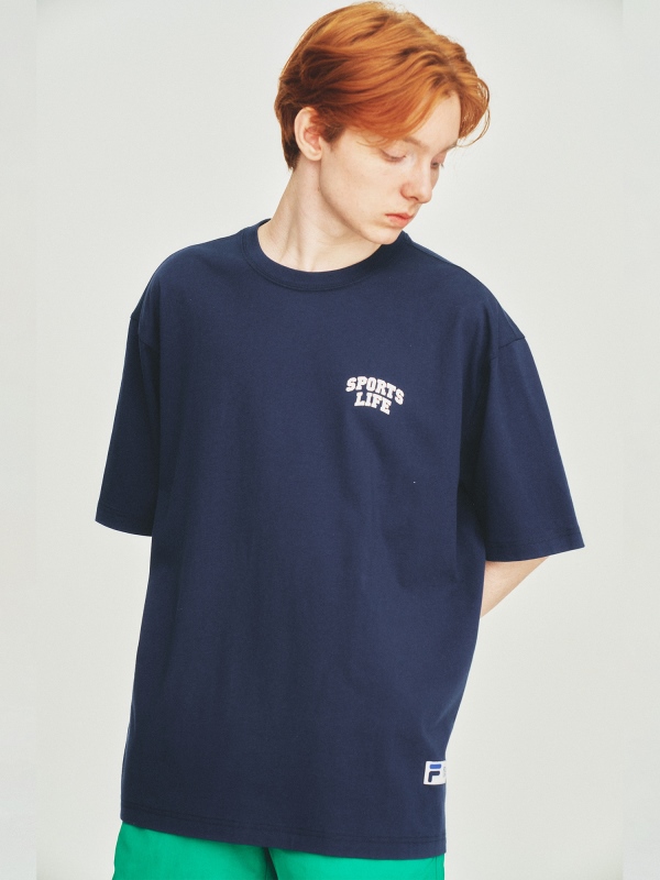 韓國FILA - Sportslife Arch Small Logo Short Sleeve T-shirt (INK NAVY) 