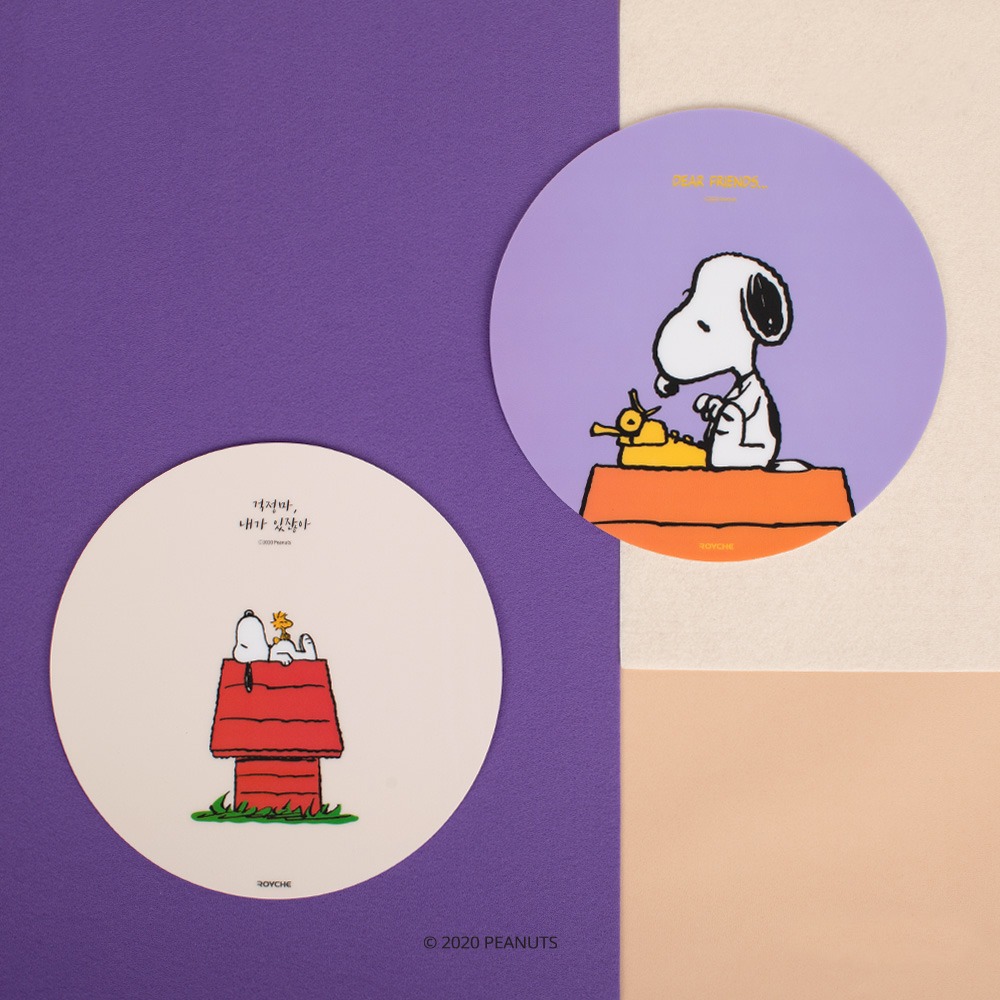 【韓國直送】Peanuts Snoopy滑鼠墊｜로이체 피너츠 스누피 마우스패드