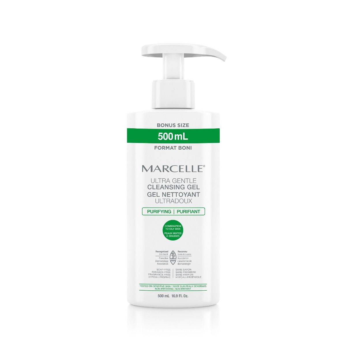 【限定優惠】MarcelleUltra Gentle Cleansing Gel - Purifying - Combination to Oily Skin - Bonus size 500 mL