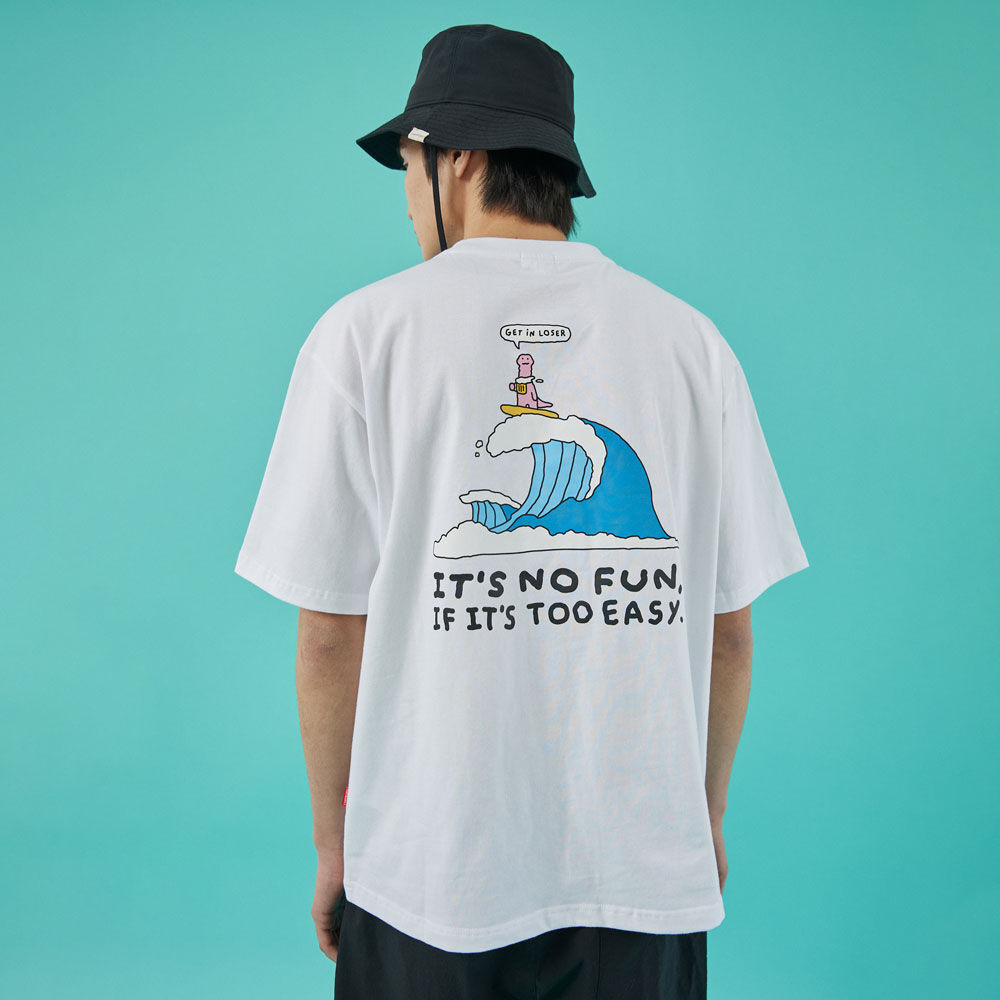 【限時優惠】JOGUMAN CO SURFING T-Shirt | OATMEAL /  WHITE