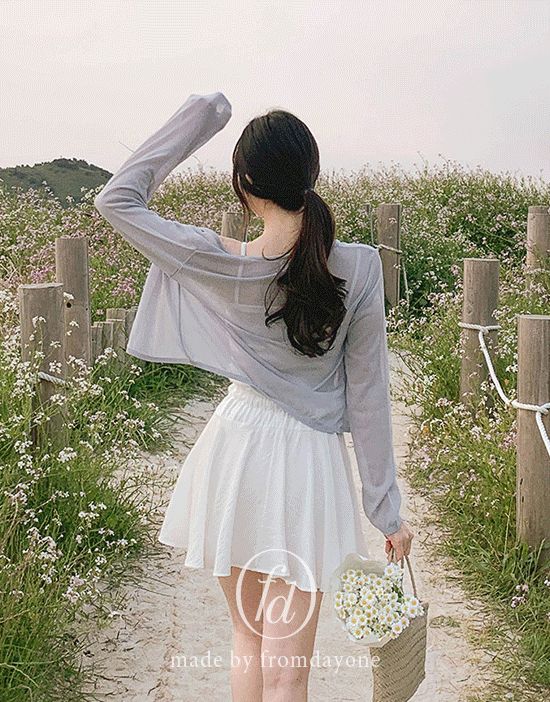 fromdayone-Made)러브모어 여리핏 썸머가디건(브이넥/데일리룩/데이트룩/휴가룩)♡韓國女裝外套