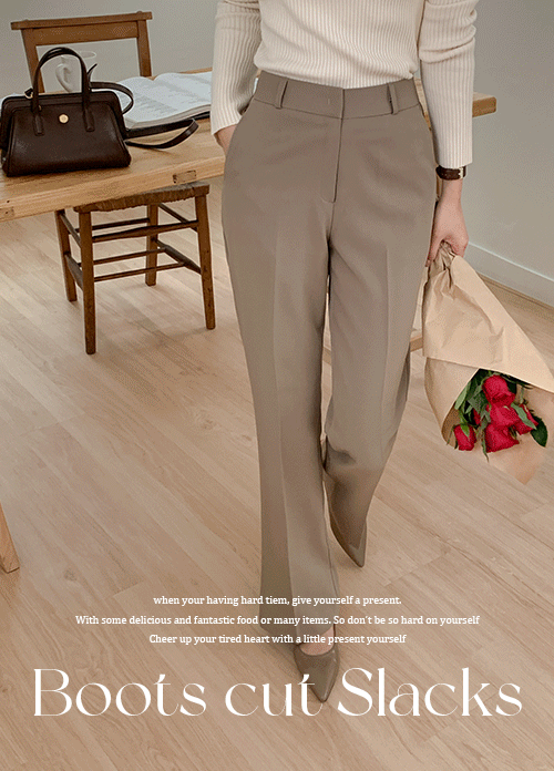 reine-[브랜드공정/올드머니] 헤일부츠컷슬랙스 (3colors)♡韓國女裝褲