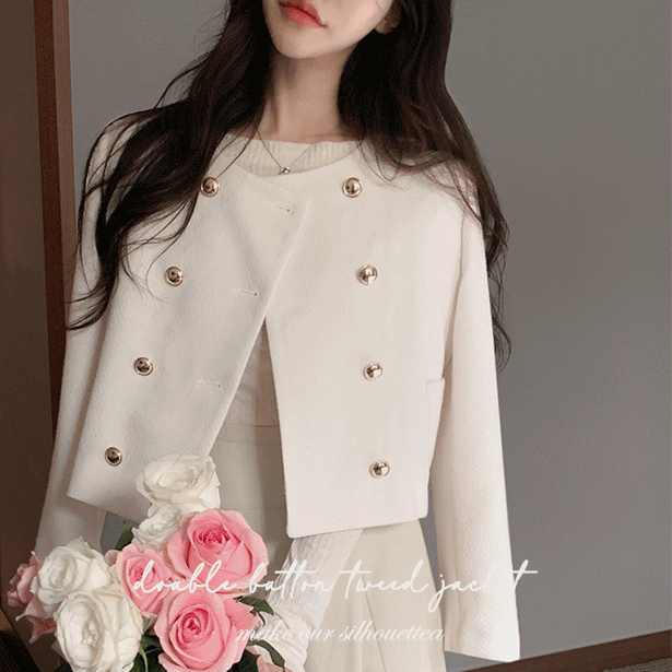 second-edition-웨더 더블트위드 jacket♡韓國女裝外套
