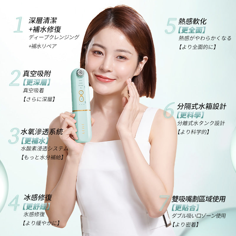 日本JUJY|灌膚級家用智能暖吸冷收毛孔清潔機