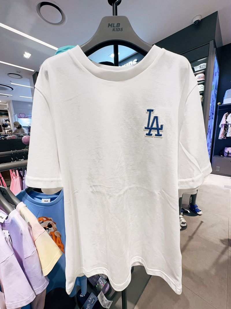 【限時優惠】MLB KIDS | Paisley Big Logo Short Sleeve T-shirt LA Dodgers - White